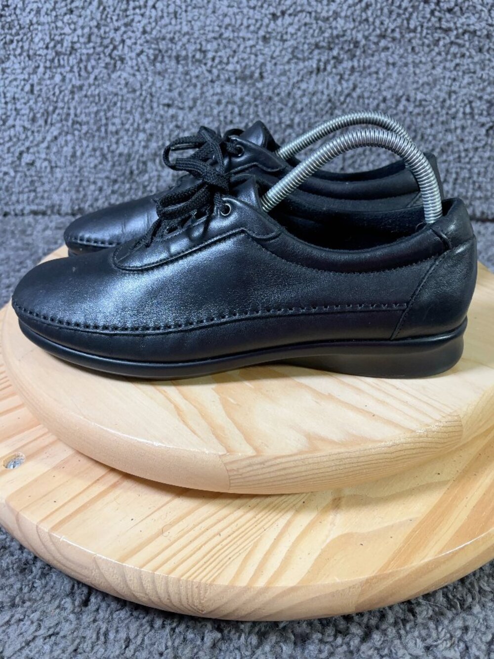 SAS Traveler Shoe Womens Size 10 Black Leather Casual Comfort Tripad Made in USA